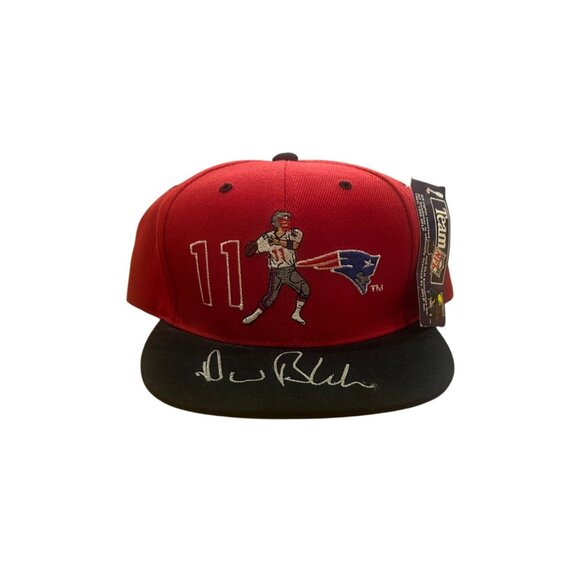 Vintage 1995 New England Patriots Drew Bledsoe Team NFL Wool Snapback Hat NWT - Picture 1 of 10